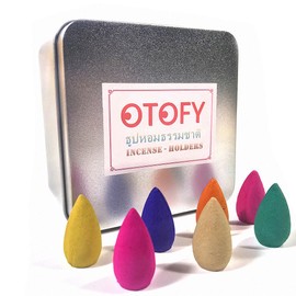 OTOFY 70 PCS Backflow Incense Cones Green Tea Incense Osmanthus Jasmine Incense Lavender Rose Sandalwood Mixed Natural Incense Cone, Backflow Incense Burners Special (Incense Cones)