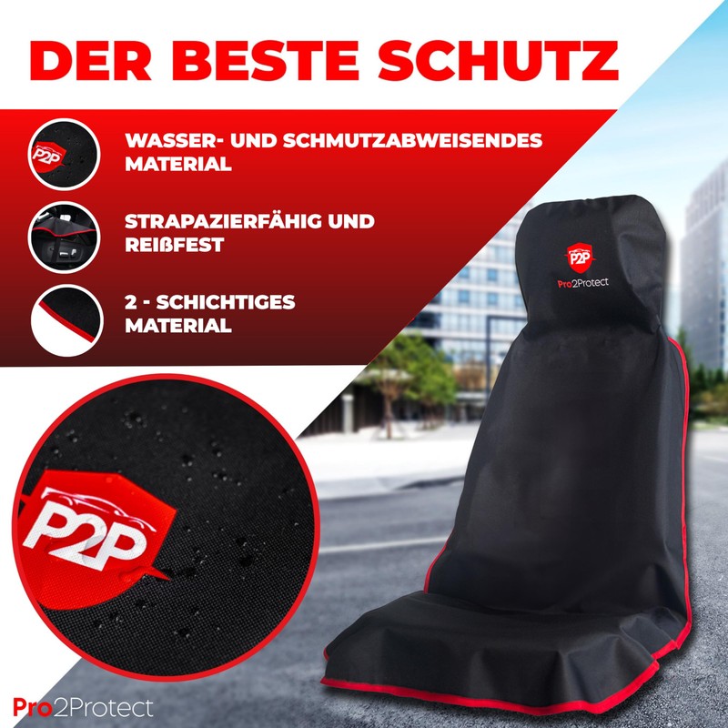Pro2Protect Pro2Protect (2X Test SEHR GUT) Autositzschoner Vordersitze | WASSERDICHT