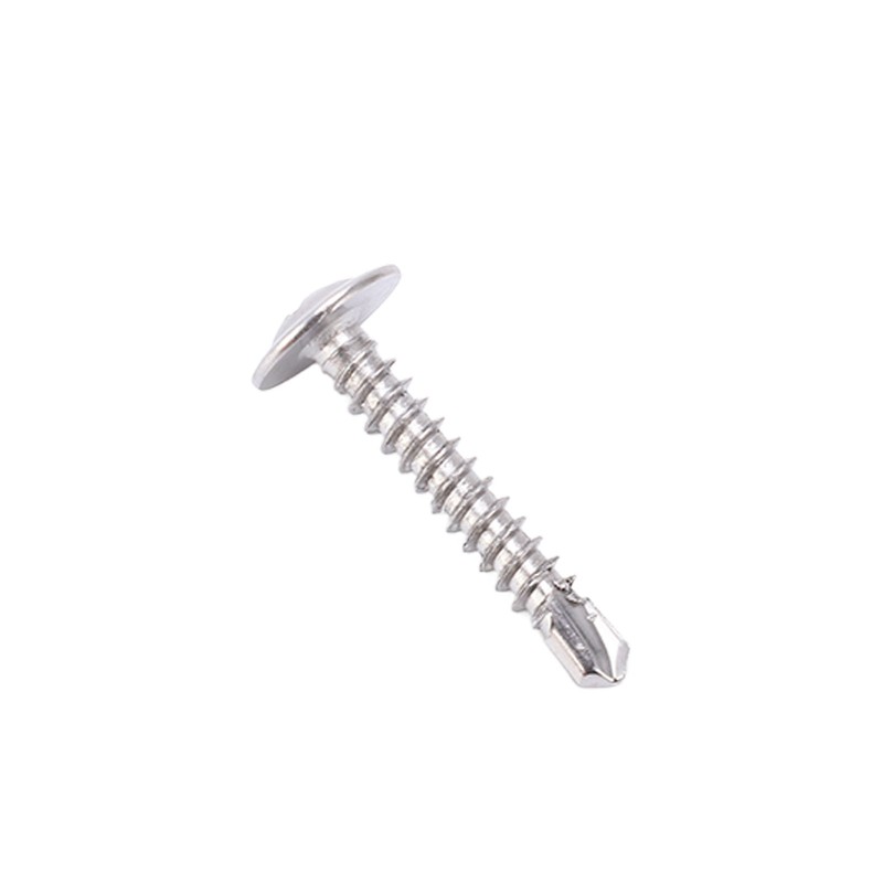 100Pcs Self Drilling Screw M4.2x25 Round Washer Stainless Steel Fastener