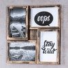 levandeo Picture Frame 4 Photos Black Copper Gold Stand Photo