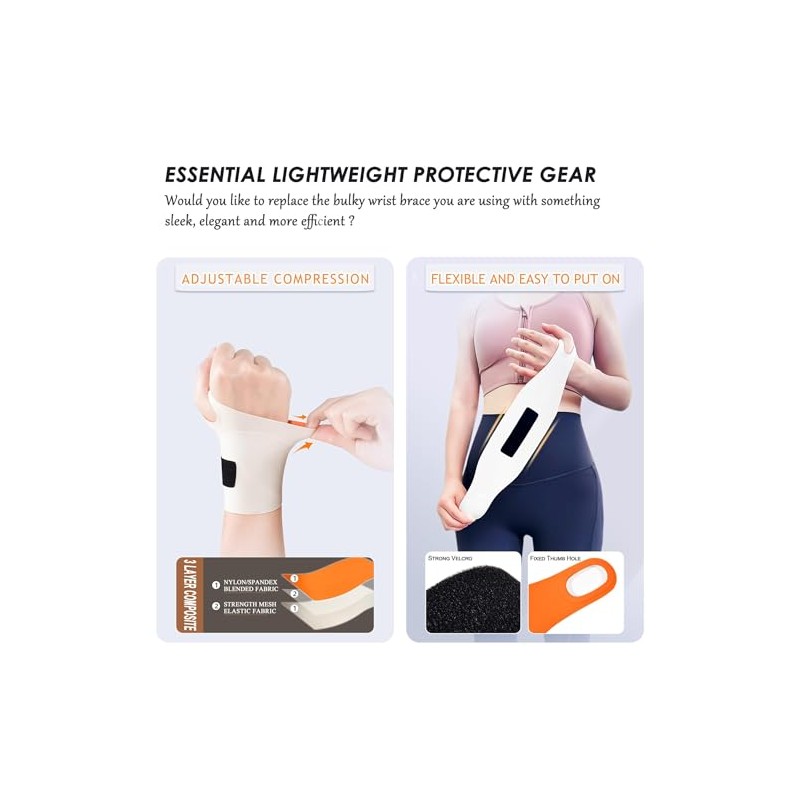 Mu?equera T?nel Carpiano 2 Pack | El?stica Ultrafina para Desgarro