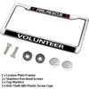Fire Rescue Volunteer License Plate Frame Metal Firefighter Support Rattle-Proof