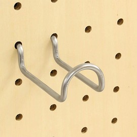 Waki Sangyo ANB-014 Board Hooks, Double Perforated Board, Stainless Steel, Wall Storage, Shelf, Display, Accessory Hanging, 2 Pieces, 2 Pieces (50 mm)