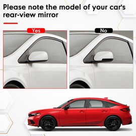 Femibon Door Side Mirror Cover for Honda Civic Accessories 2022 2023 2024 Aggressive Look Sport Door Side Mirror Cover（ Glossy Black）