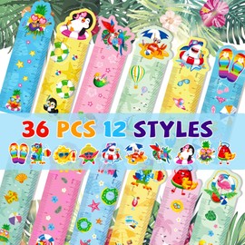 MWOOT 36 Pieces Cute Bookmarks,Double-Side Printing Paper Page Markers,Funny Bookmarks Bulk,Summer Hawaii Bookmark Card Page Clips,Back to School Supplies for Students Friends Reading Gifts(15x4cm)