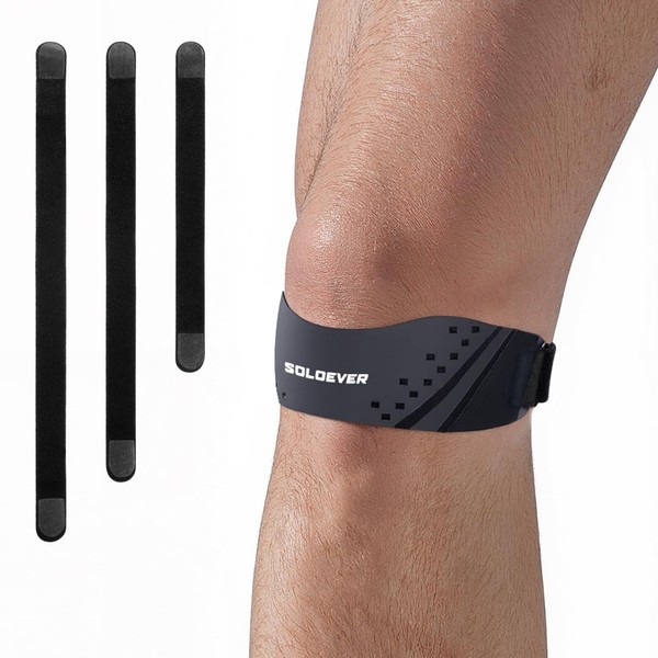SOLOEVER Patellar Tendon Support Strap【Stronger Support & Breathable Mesh】 Non-Slip