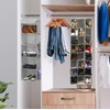 Simple Houseware Hanging Closet Organizers 24 Section Shoe Shelves, Gray