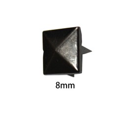 Leliafleury 100Pcs Square Rivets 8mm Copper Studs Punk Spikes Rivet Gun Black Pyramid Studs for Leathercrafts DIY Crafts Clothing Bags