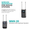 Movo WMX-20-RX Receiver for Wireless Lavalier Microphone System - For