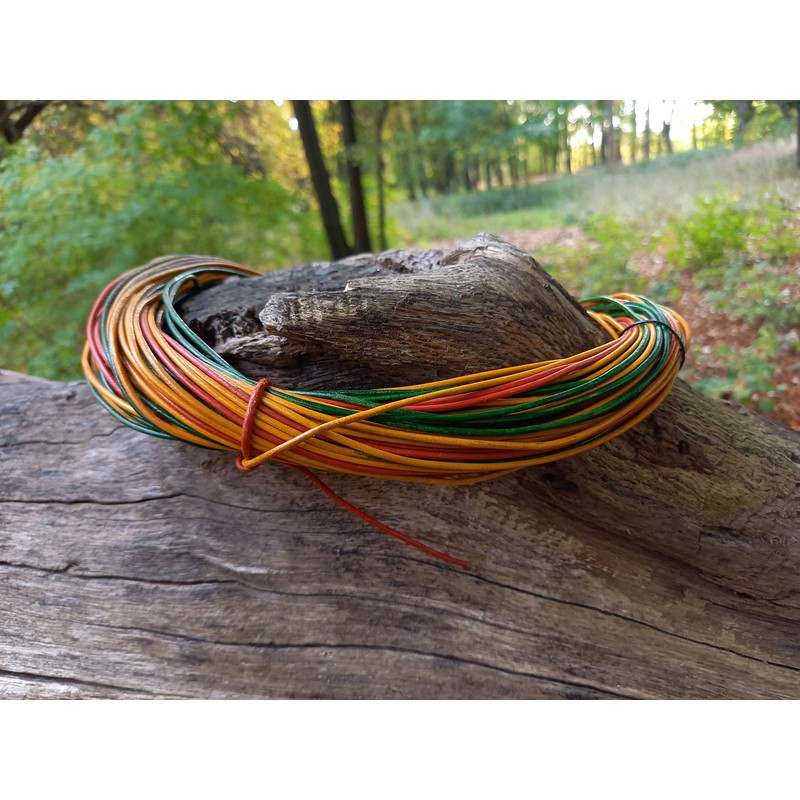 esnado Leather Cord Round 2 mm Red (5 Metres, Red)