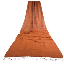Humble Hilo Silk Blend Scarf Solid Colors Long Silk Neck Scarf for Women Large Pashmina Wrap (Rust)