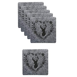 Boltze Home Collections Coasters Leopold Grey 10 x 10 cm Set of 6 (Leopold Square)