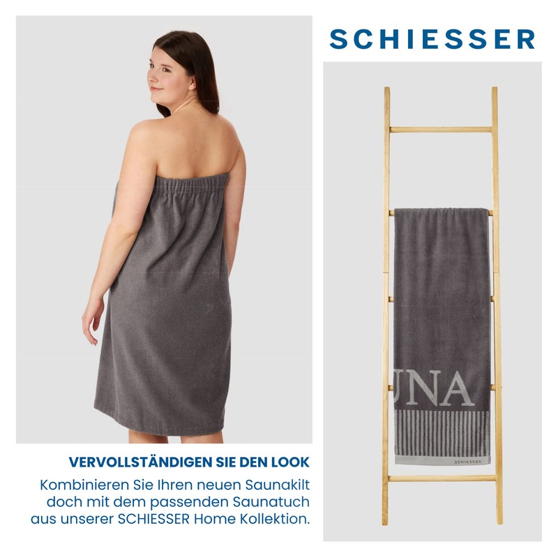 Schiesser Rome Sauna Kilt for Women Made of Absorbent Cotton