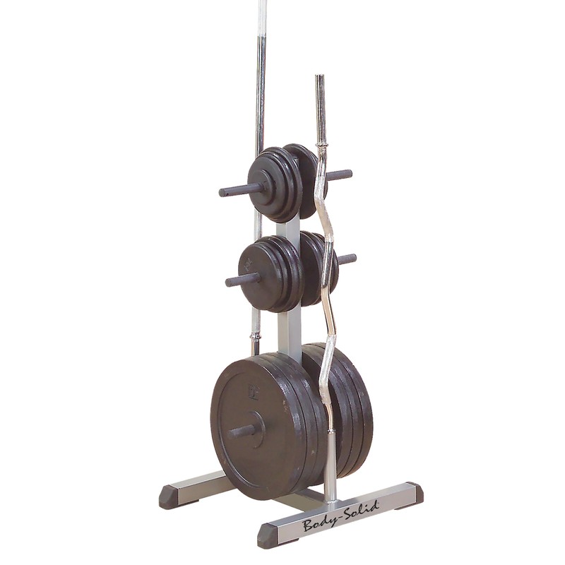 Body-Solid (GSWTB) Standard Weight Plates Tree & Bar Holder -