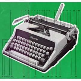 Olympia SM7 Typewriter Instruction Manual Antique Vtg User Guide Directions