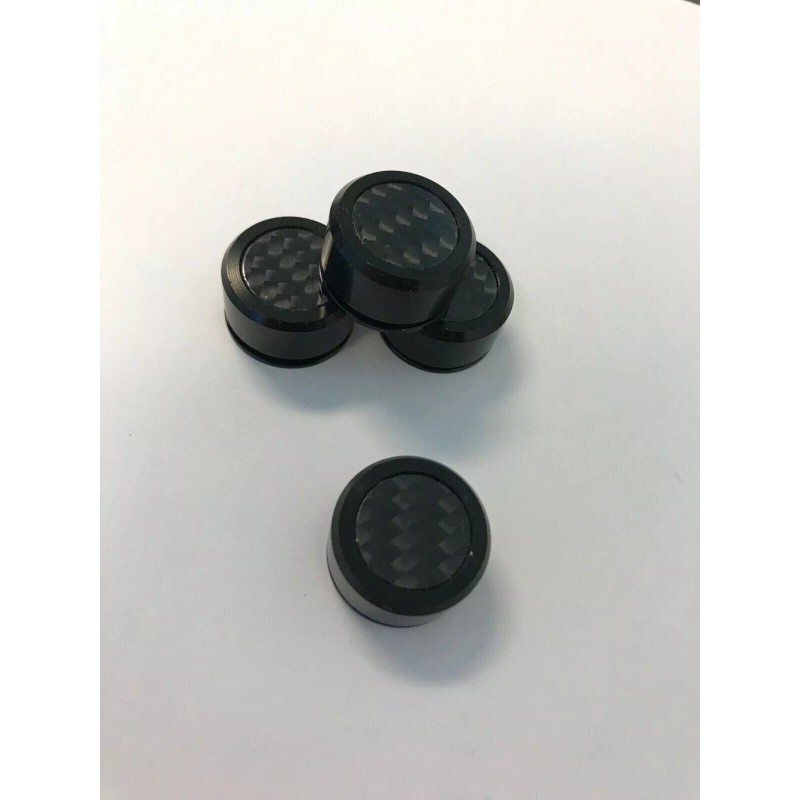 BLVD Carbon Fiber License Plate Frame Screw Fastener Caps for