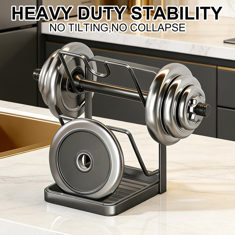 uwoneg kitchen pot lid storage rack with tray, pot lid