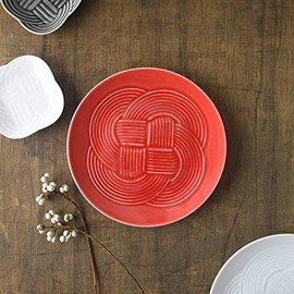 Yamani 52190621 Medium Plate, Red, 19.2 Tied