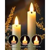 Homemory Real Waxy Flameless Taper Candles with Remote Timer, LED
