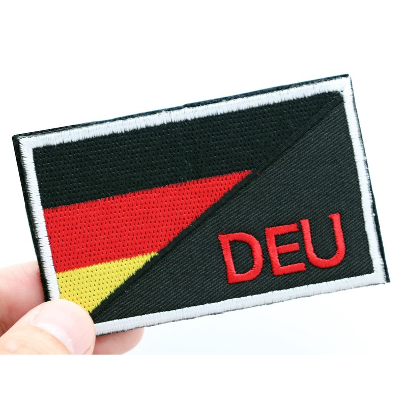 German Flag DEU Velcro Patch Detachable Military Airsoft Embroidery Patch