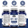 Vitamin D3 and K2 Supplements 180 Softgels - Vit D3