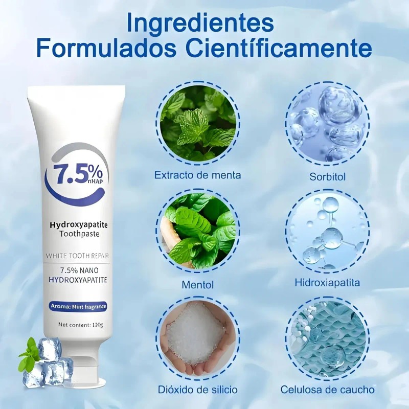 3×pasta Dientes Blanqueadora Con Hidroxiapatita, Pasta Denta