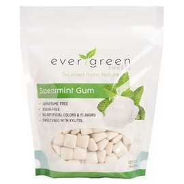 Evergreen Sweets Spearmint Chewing Gum – Made with Xylitol and Stevia - Delicious Non-GMO, Vegan & Keto-Friendly | Tastes Like Mouthwash Candy | Sugar-Free, Aspartame-Free, & Sourced From Natural Ingredients
