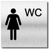 Door Sign Women's Toilet UV Print 12 x 12 cm