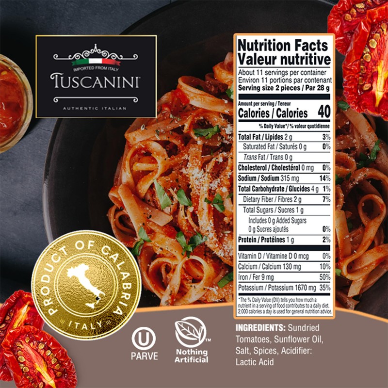 Tuscanini Italian Sun Dried Tomatoes in Oil, 10.6 (2 Pack)