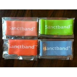 Sanctband 4 Level Resistance 9" Loop Bands Yoga Fitness Exercise Workout Physical Therapy