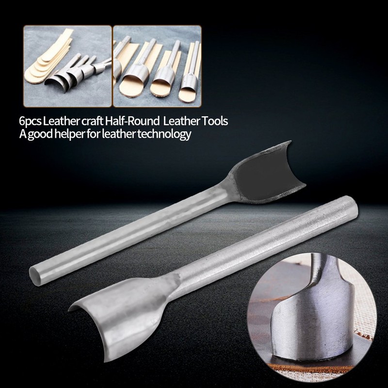 6ps Half -Round Punch Cutter, Hole Punches Belt Wallet End
