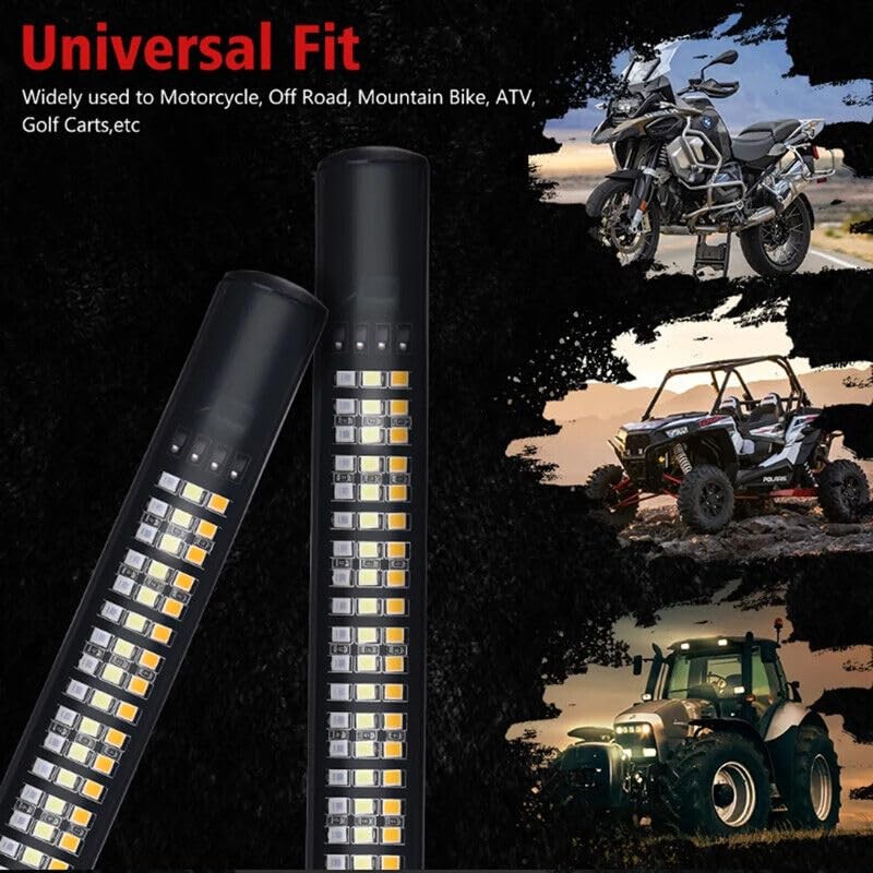 TooToo Motorcycle Tail Light Strip Aluminum Triple LED Sequential Turn