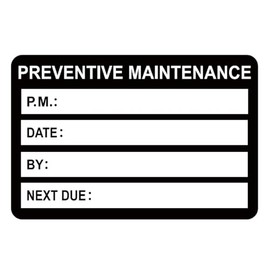 2x3 inch Preventive Maintenance Stickers for Machines and Equipments 100 PCS