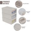 Doryh 3 Pack 6.5 L Small Plastic Storage Drawers, Stacking