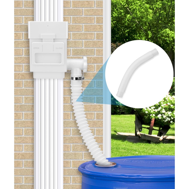 WADEO Rain Barrel Hose Connector, Compatible with Downspout Diverters(1.25'' Outlet