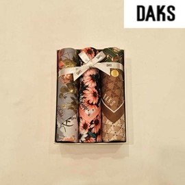 Daks 대구백화점 닥스나염3매 손수건 세트(DK149번) Daegu Department Store DaX Handkerchief Set (3 Pieces) (Model DK149)