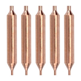 APOMOONS 5pcs Copper Fridge Filter Dryer Fridge Filter Cooling Accessories 19mm x 127mm Filter Dryer for Cooling Copper Filter Dryer with 3mm and 6mm Inner Diameter Hole