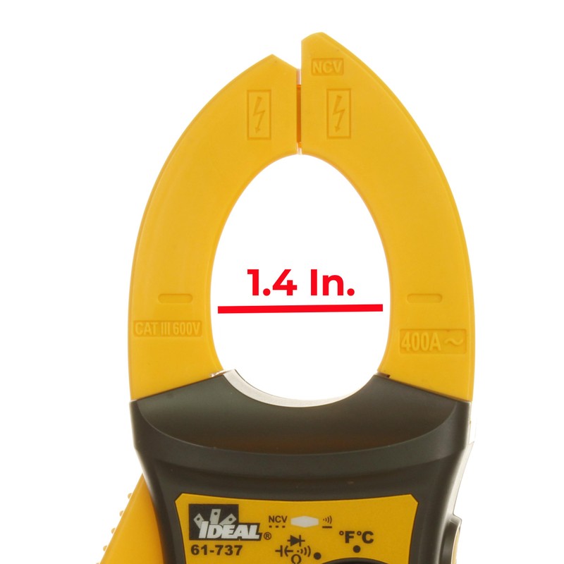 IDEAl 61-415 200A AC/DC TRMS SplitJaw TightSight Medidor con linterna