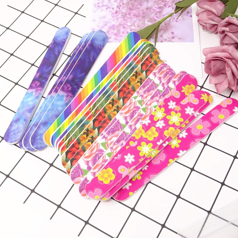 Honbay 20PCS Double Sided Nail Files Emory Boards for Home