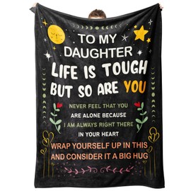 Craftique Daughter Blanket from Mum Dad, Daughter Gifts on Christmas, Daughter Birthday Gifts, Mother's Day, Valentine's Gifts for Daughter, to My Daughter Blanket 60" x 50"