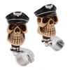 Skull Shape Steering Wheel Spinner 3cm Diameter Metal Resin Turn