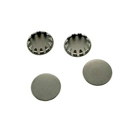 4 Pack 3/4" Metal Hole Plugs - Round Tubing Plugs with Plain Steel Finish