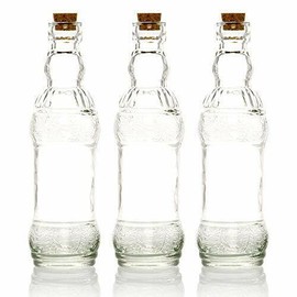 Quasimoon BULK PACK (3) Edna Turquoise Vintage Glass Bottle Wedding Flower Vase