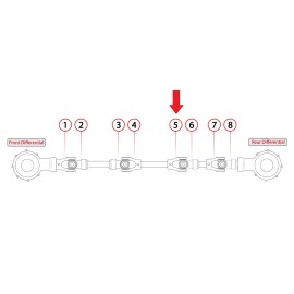 Caltric Rear Propeller Drive Shaft Yoke U-Joint For Yamaha Kodiak 400 YFM400FA 2005-2006