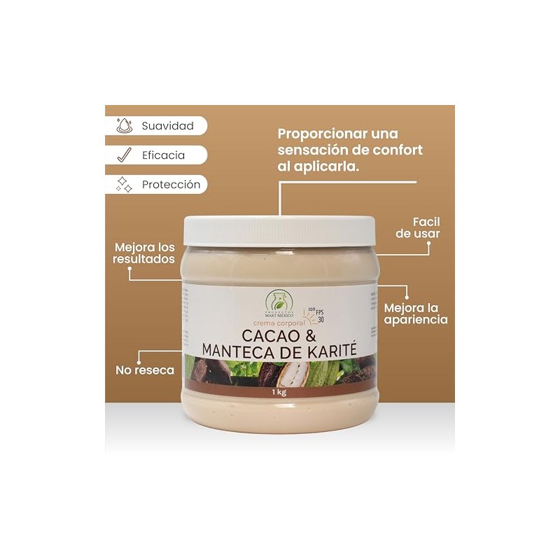 Crema de Cacao Con Manteca De Karité Con Filtro Solar