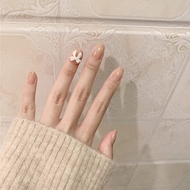 24 Nail Pieces - Sheer Beige and Aurora Nails - Great shine for invitations - a basic yet surprisingly glamorous impression, making it a versatile nail that is perfect for any occasion or outfit, whether at the office, on a date, or at a party