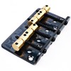 OVSAL Stainless Steel 4 String Fixed Engraved Electric Bass Bridge