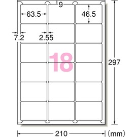 エーワン ラベルシール 宛名 ラベル 用紙 角丸 18面 10シート 31507