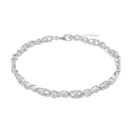 Amor Women's Bracelet 925 Sterling Silver Jewellery Gift Box, Sterling Silver, Cubic Zirconia
