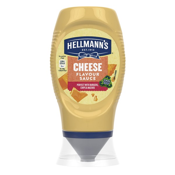 Hellmann's Condiment à saveur de fromage 100% recyclable - Sauce au fromage sans gluten - Convient aux végétariens - 250 ml